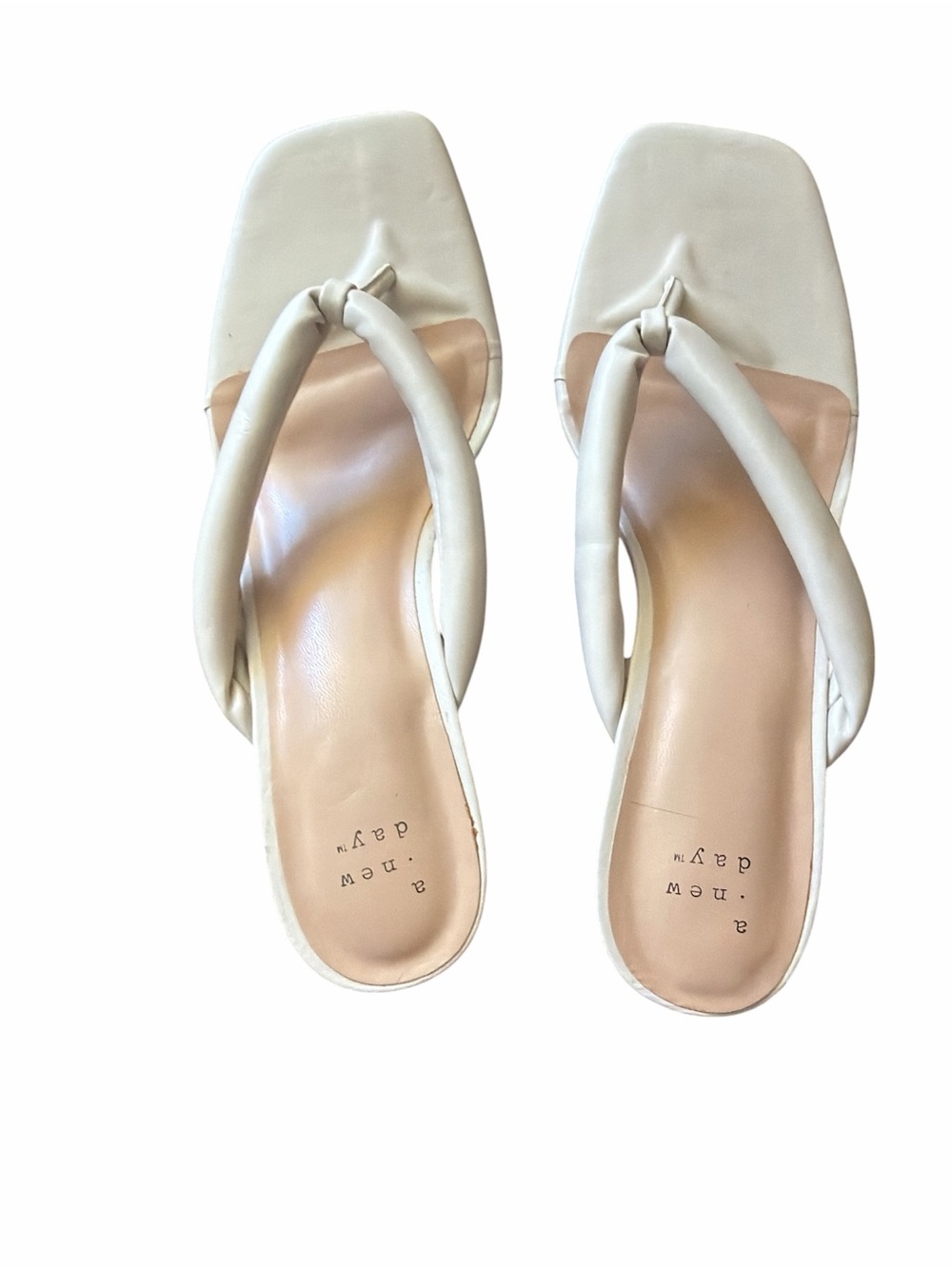 a new day Cream Padded Thong Sandals